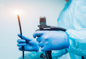 endoscopy,at,the,hospital.,doctor,holding,endoscope,before,gastroscopy.,medical